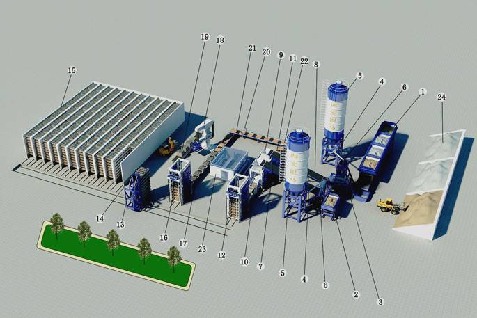 銀馬水泥免燒磚機生產線解決方案